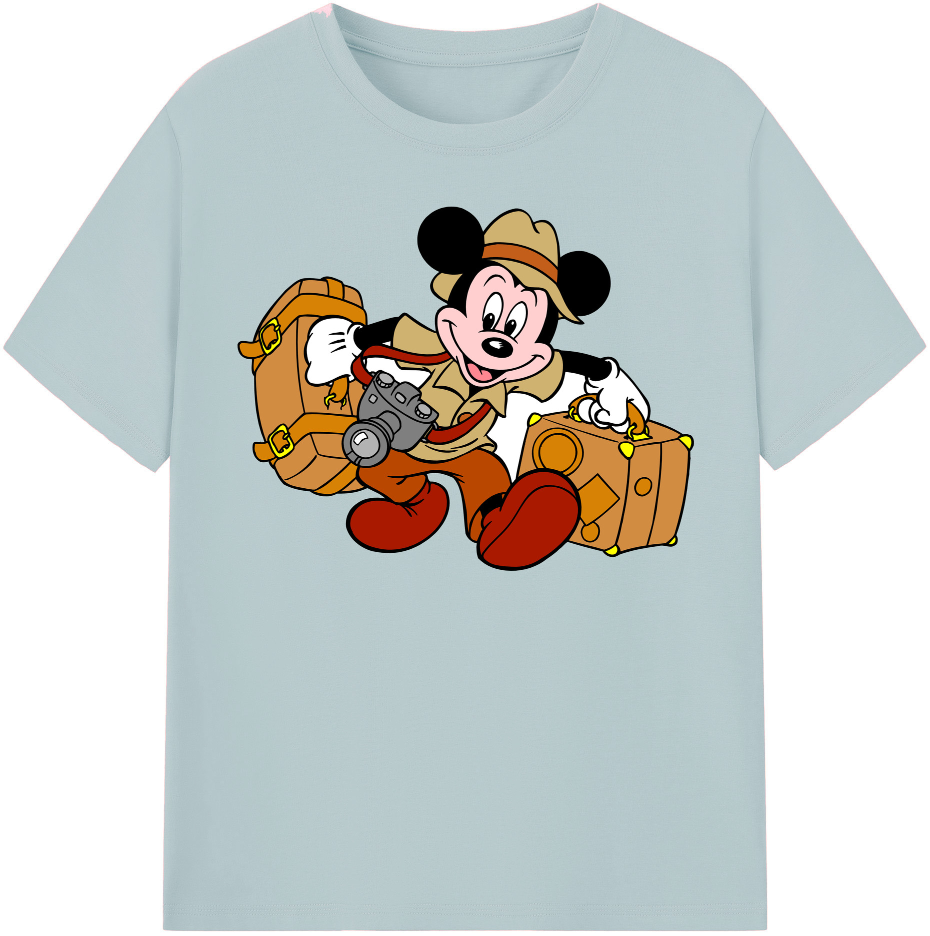 （画像用） ミッキーマウス Mickey Mouse 綿100％半袖Tシャツ（フロントプリント）